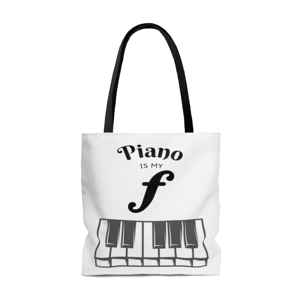 Piano Is My Forte Tote Bag | Music Gifts Depot