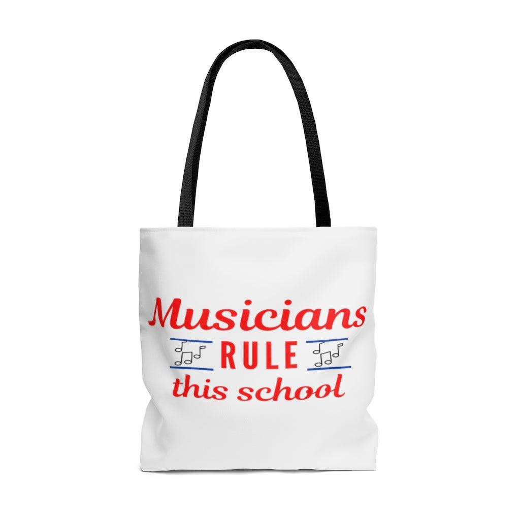 Musicians Rule This School Tote Bag - Music Gifts Depot