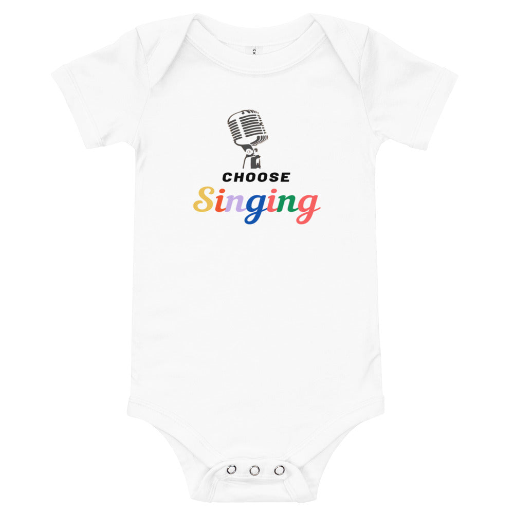 Choose Singing Baby short sleeve one piece - Music Gifts Depot