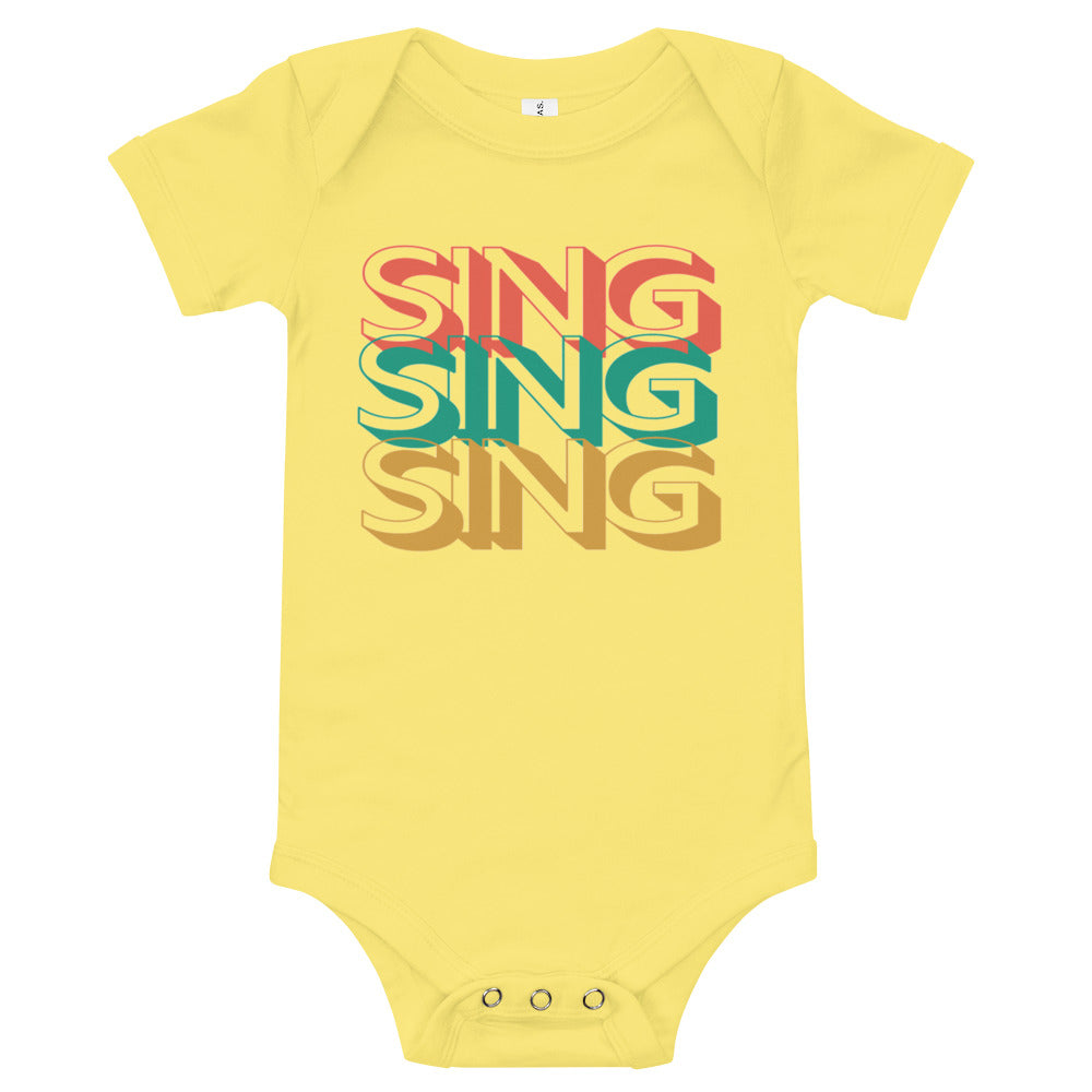 Sing Baby short sleeve one piece - Music Gifts Depot