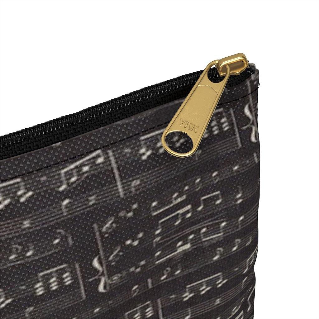 Black Music Note Accessory Pouch - Music Gifts Depot