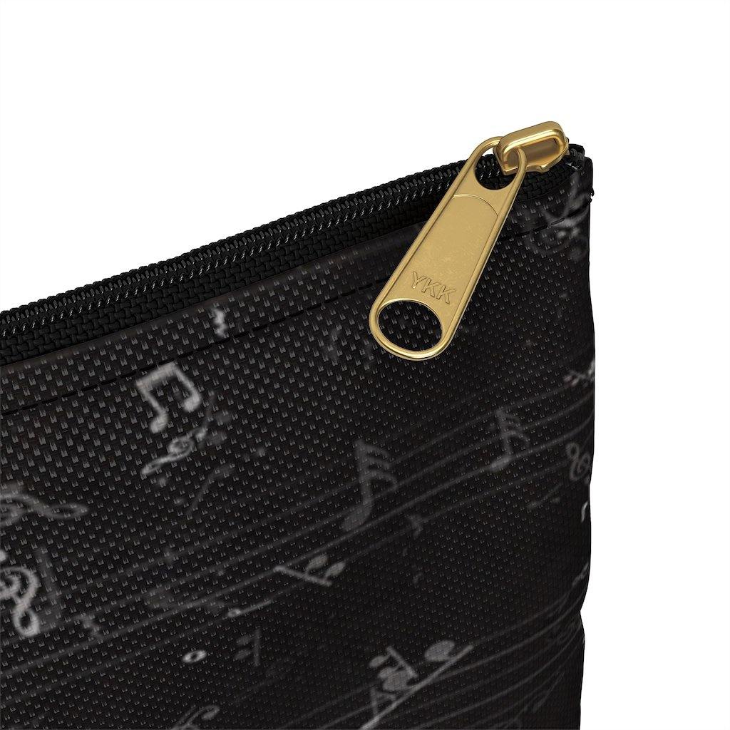 Black Music Note Accessory Pouch - Music Gifts Depot