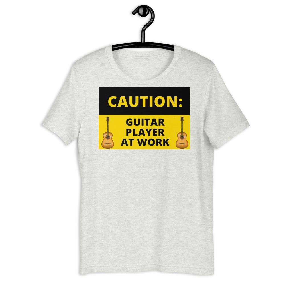 Caution Guitar Player at Work T-Shirt - Music Gifts Depot