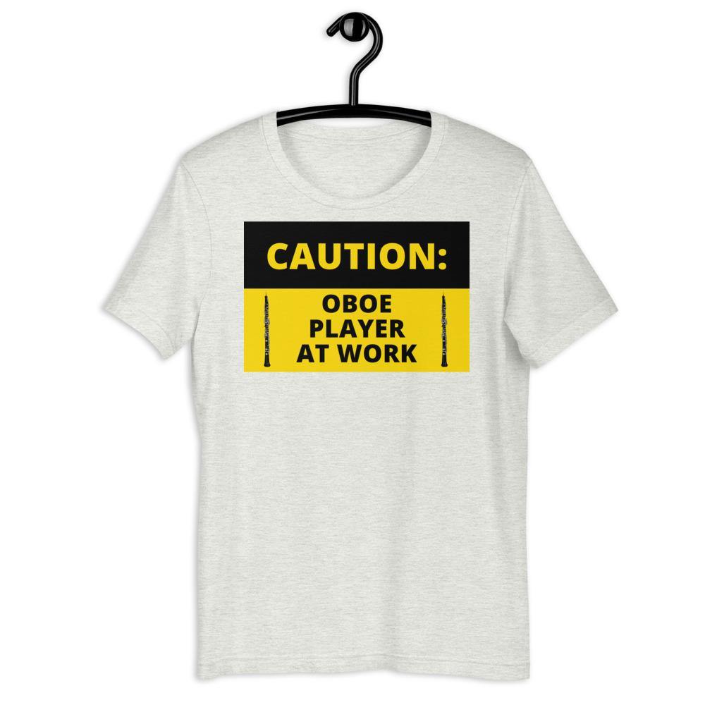 Caution Oboe Player At Work T-Shirt - Music Gifts Depot