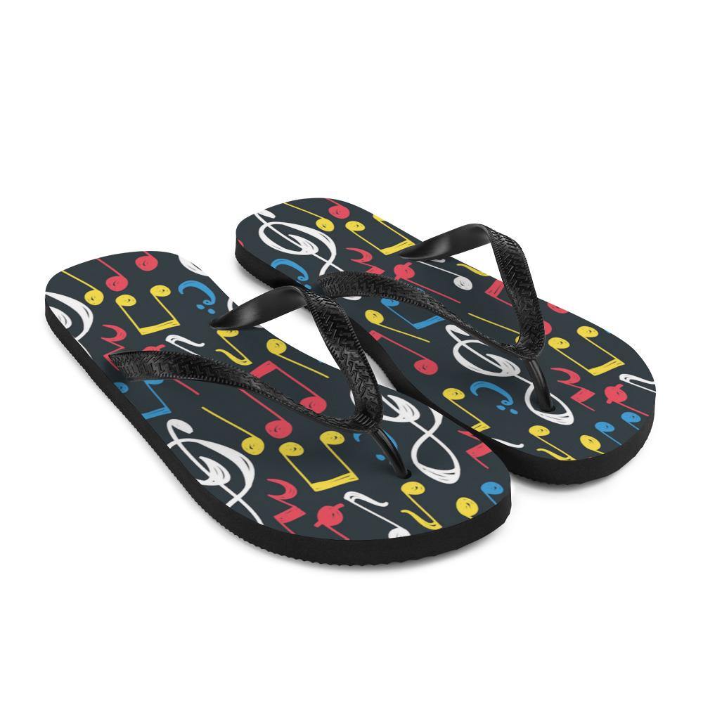 Colorful Music Note Flip-Flops - Music Gifts Depot