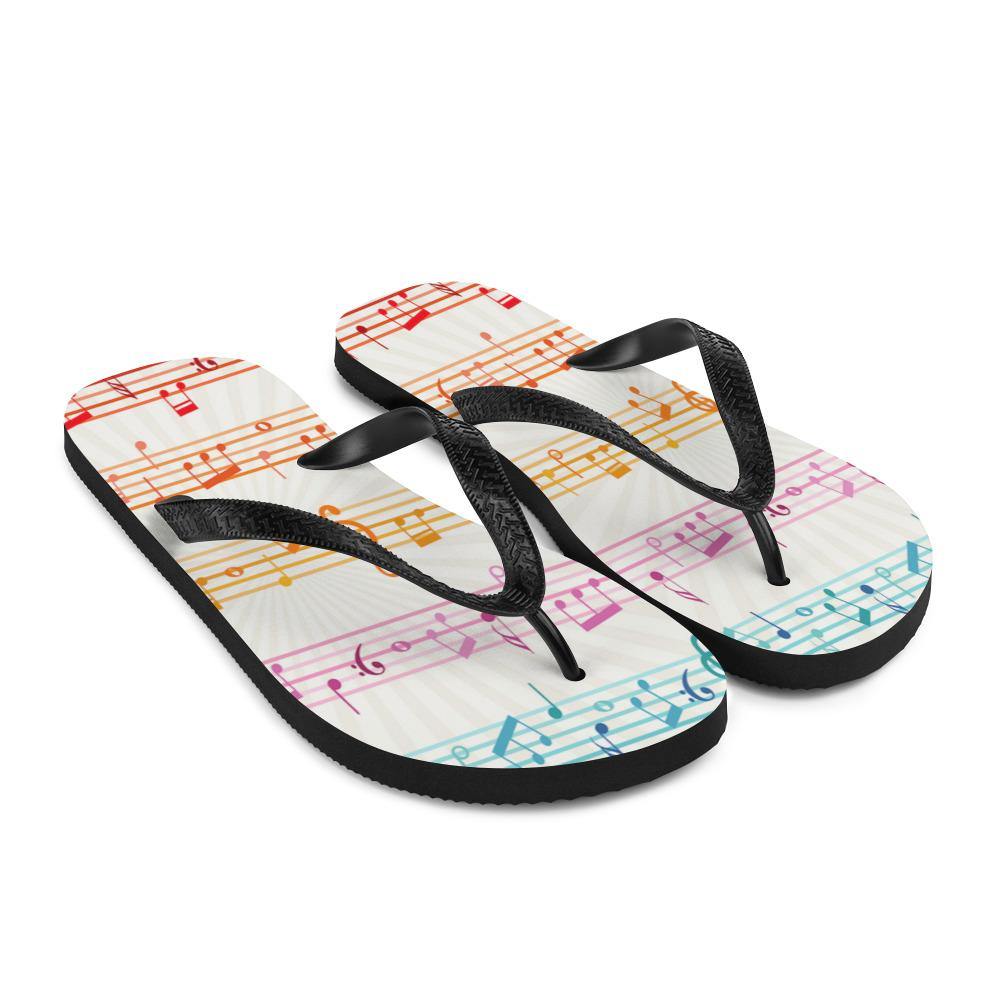 Colorful Music Note Flip-Flops - Music Gifts Depot