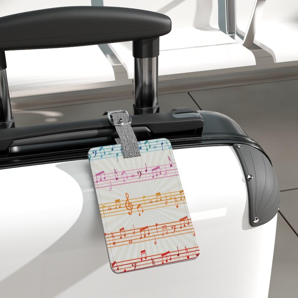 Colorful Music Note Luggage and Instrument Case Tag - Music Gifts Depot