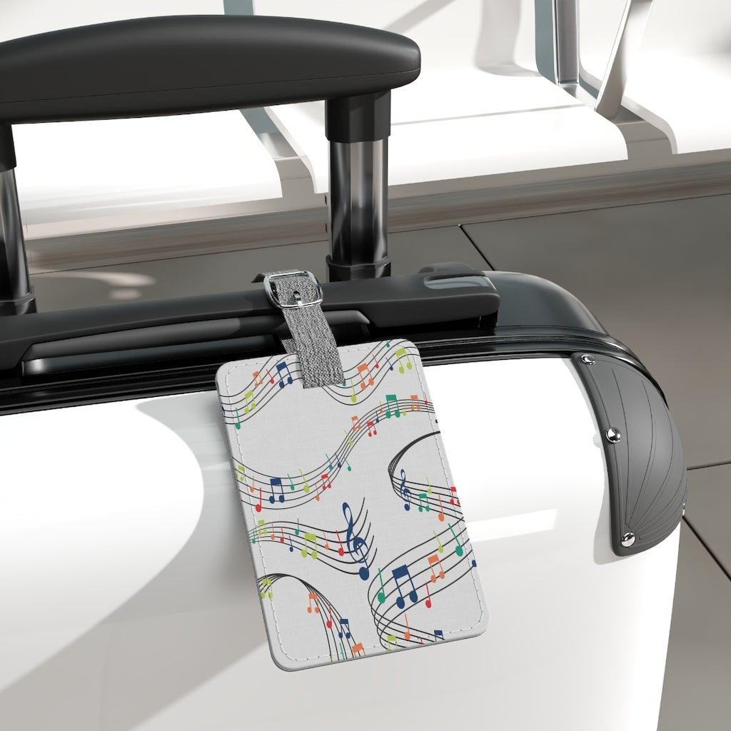 Colorful Music Note Luggage and Instrument Case Tag - Music Gifts Depot