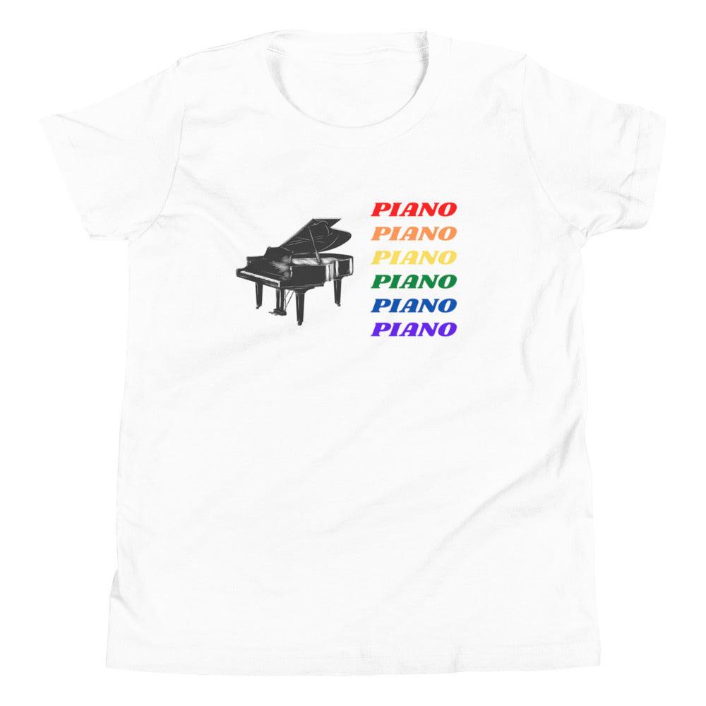 Colorful Piano Youth Kids T-Shirt - Music Gifts Depot