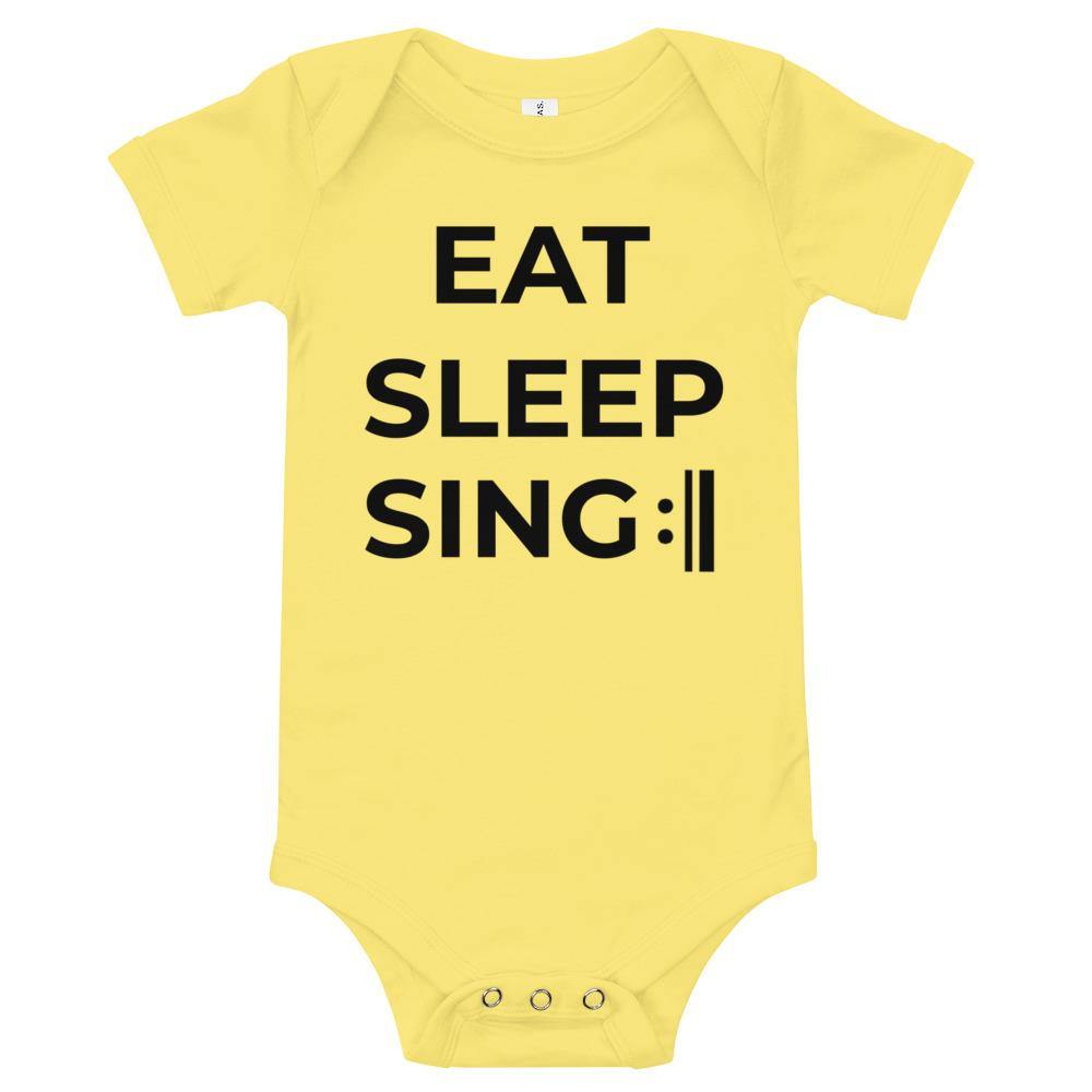 Eat Sleep Sing Repeat Music Baby short sleeve one piece - Music Gifts Depot