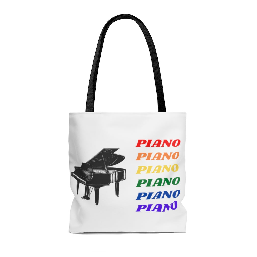 Colorful Piano Tote Bag - Music Gifts Depot