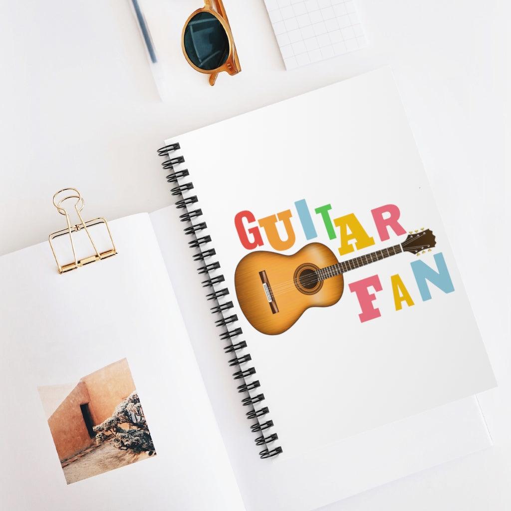 Guitar Fan Spiral Notebook - Music Gifts Depot