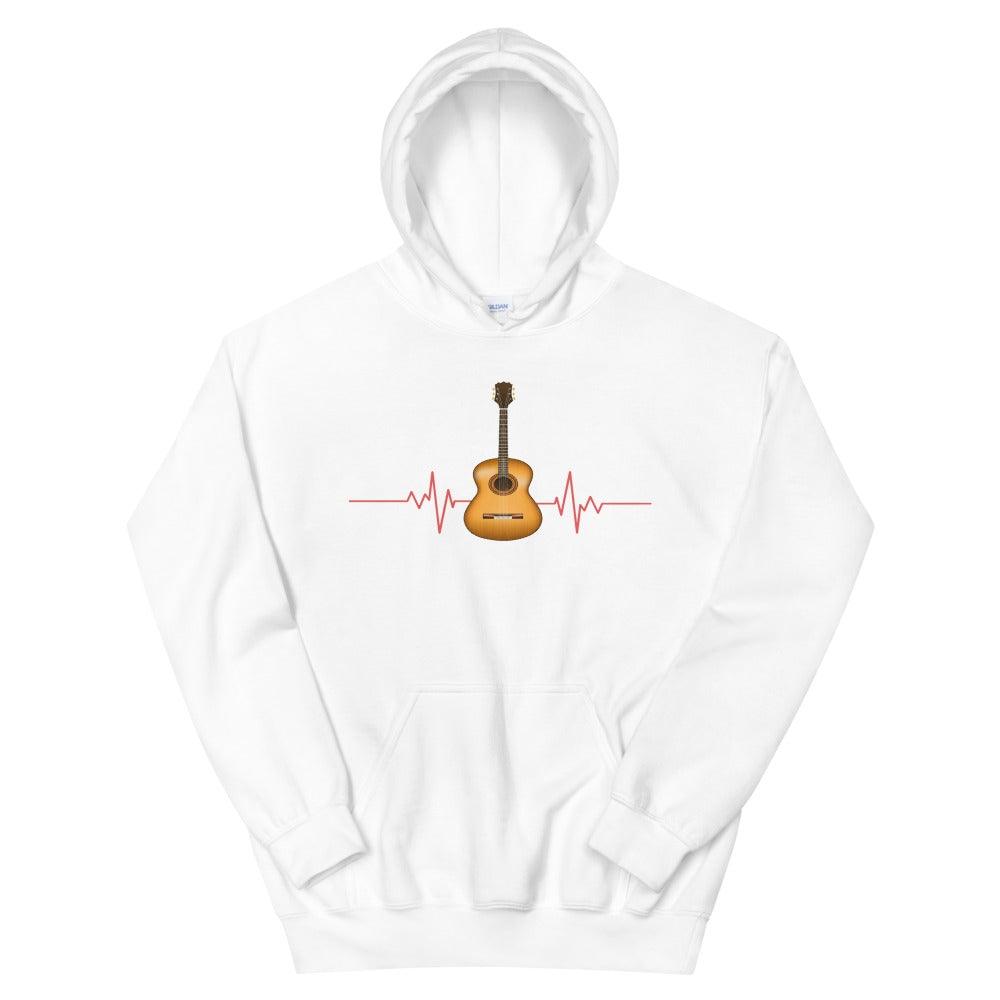 Guitar Heart Beat Hoodie - Music Gifts Depot