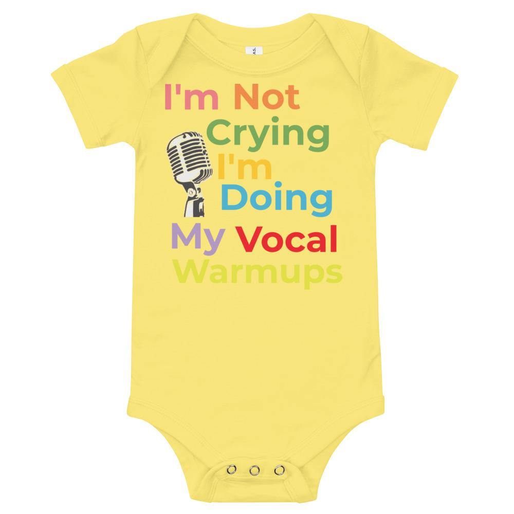 I'm Not Crying I'm Doing My Vocal Warm Ups Music Baby short sleeve one piece - Music Gifts Depot