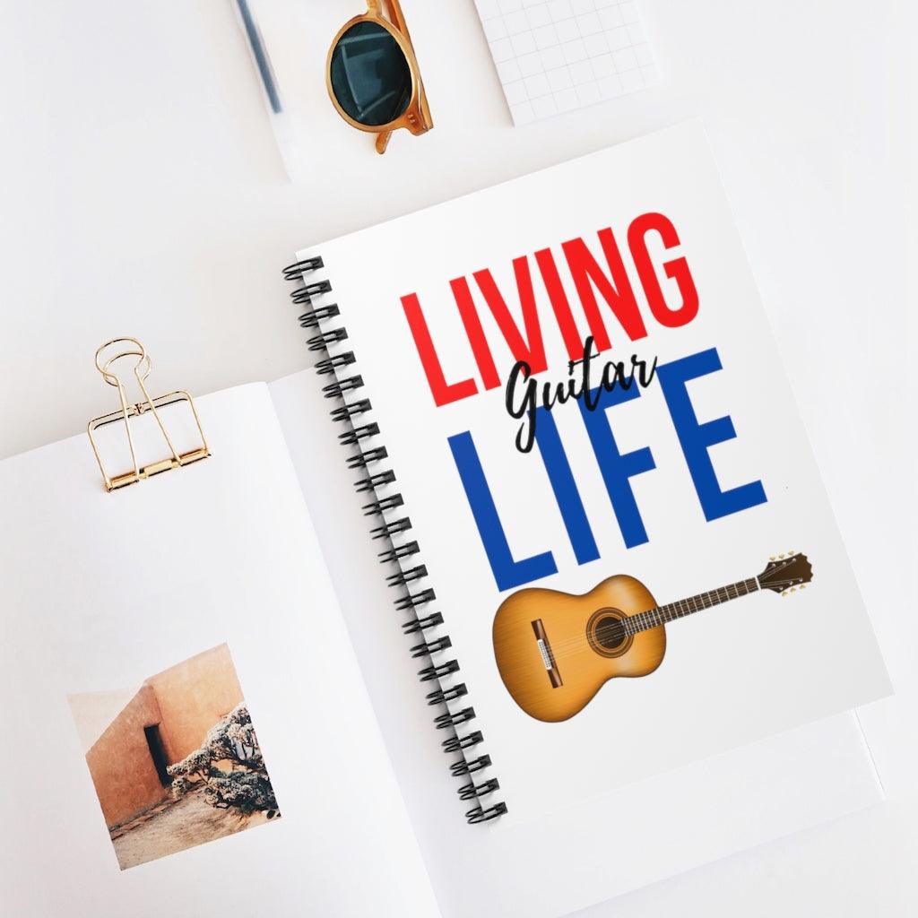 Living My Guitar Life Spiral Notebook - Music Gifts Depot