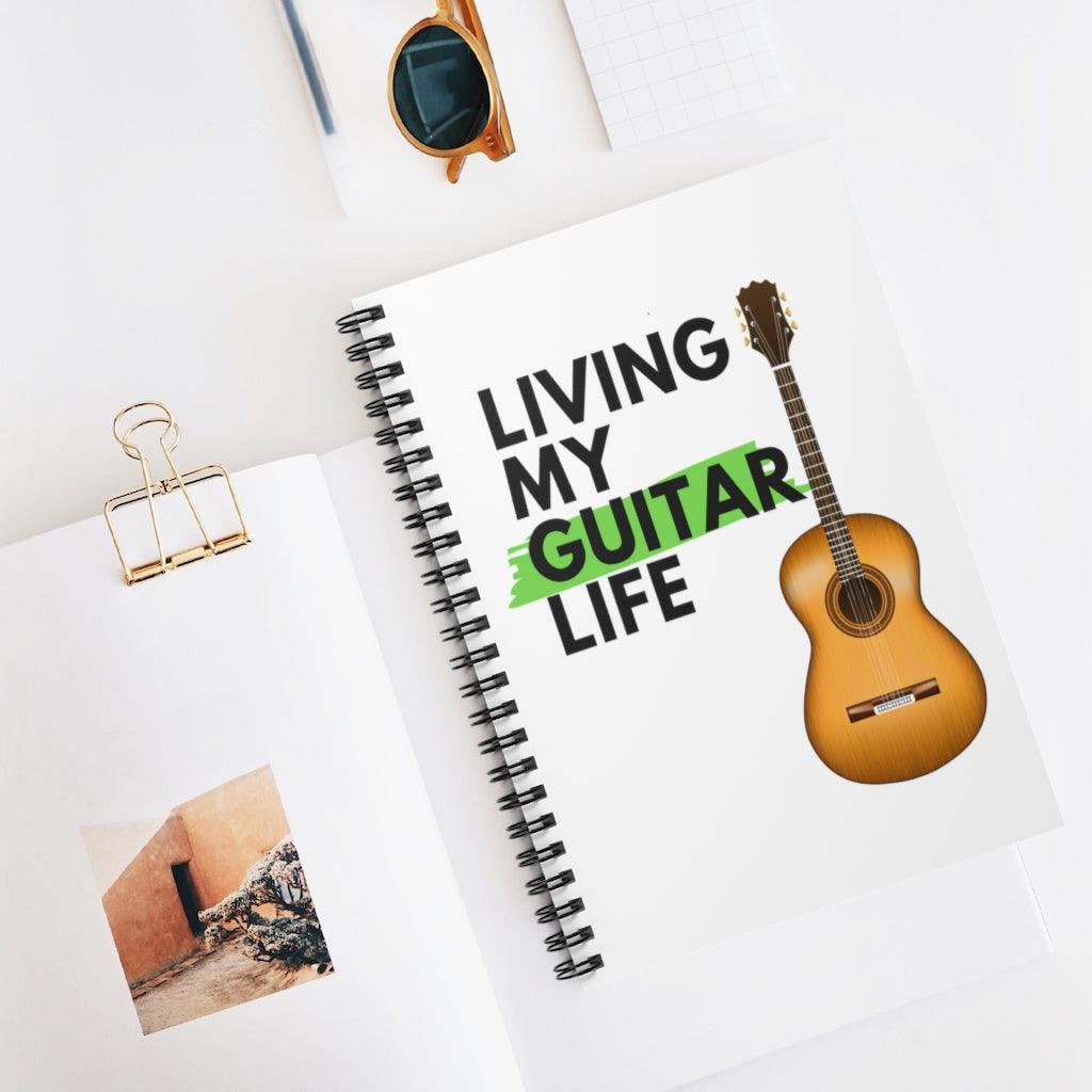Living My Guitar Life Spiral Notebook - Music Gifts Depot