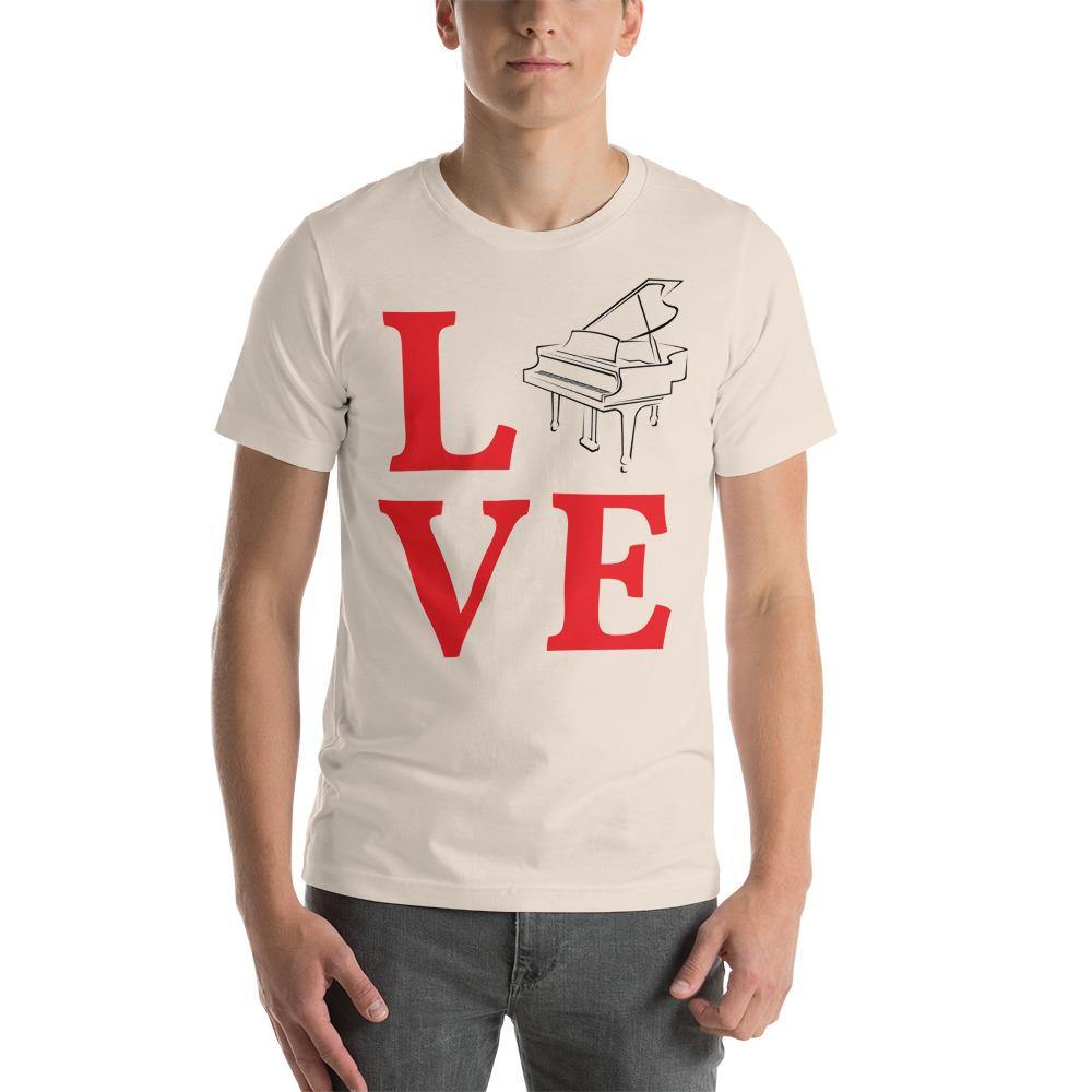 Love Piano T-Shirt - Music Gifts Depot