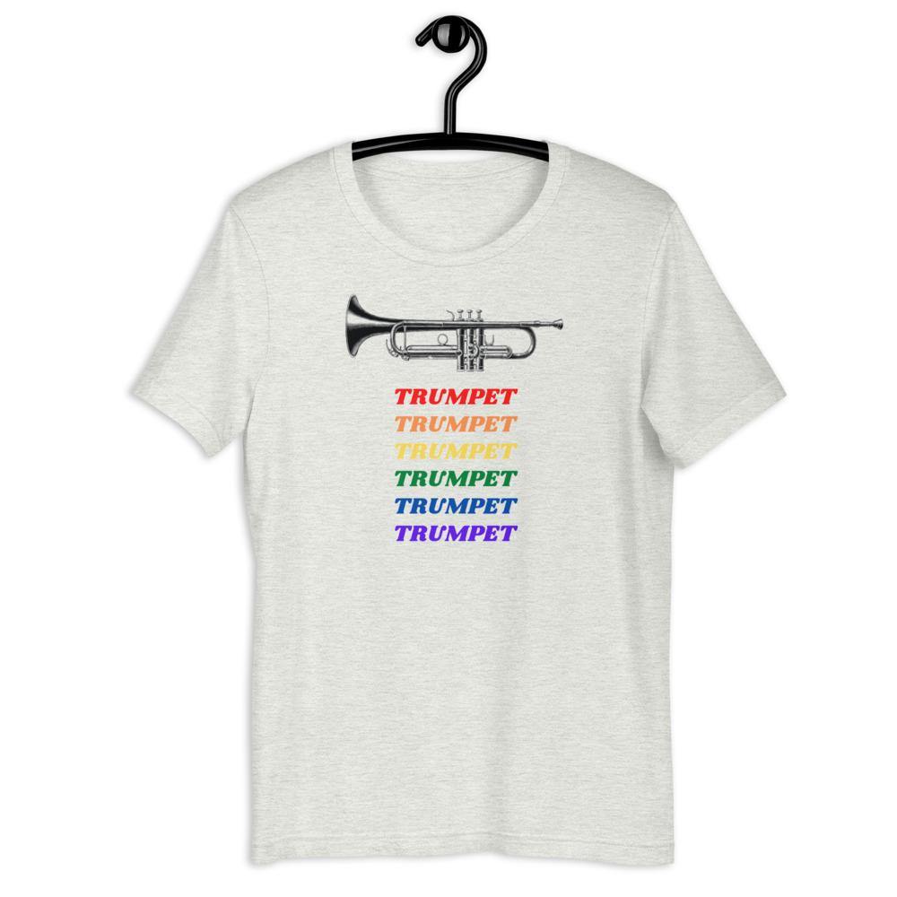 Multi Color Trumpet T-Shirt - Music Gifts Depot