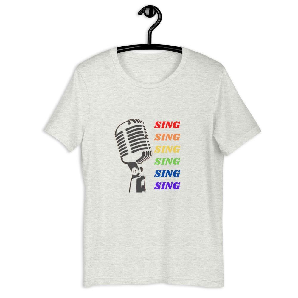 Multi Colored Sing T-Shirt - Music Gifts Depot