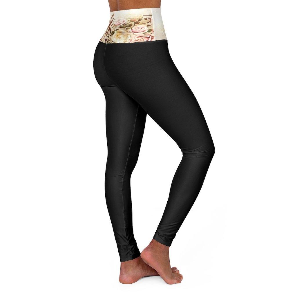 Music High Waisted Yoga Leggings - Music Gifts Depot