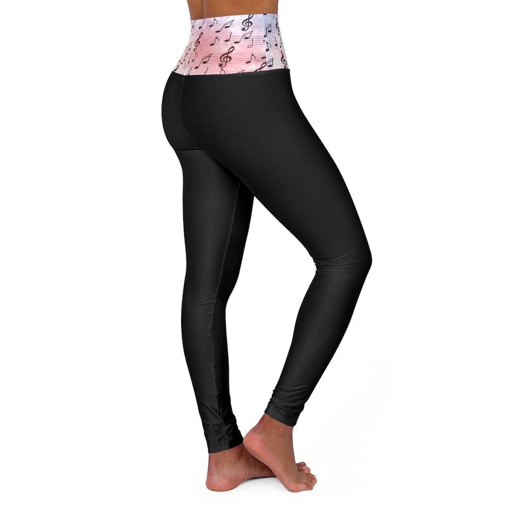 Music High Waisted Yoga Leggings - Music Gifts Depot