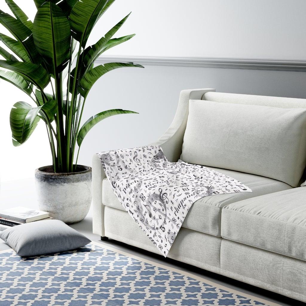 Music Note Baby Swaddle Blanket - Music Gifts Depot