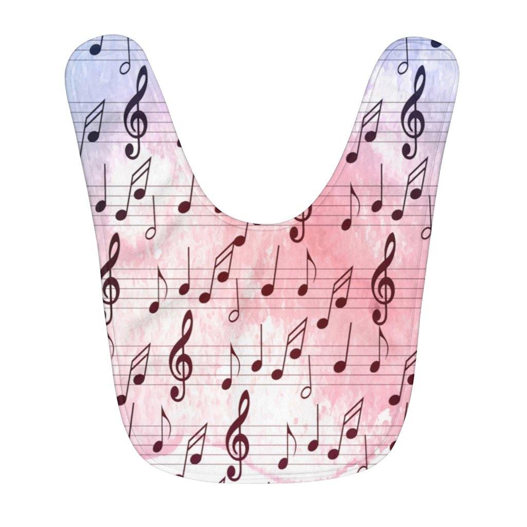 Music Note Fleece Baby Bib - Music Gifts Depot