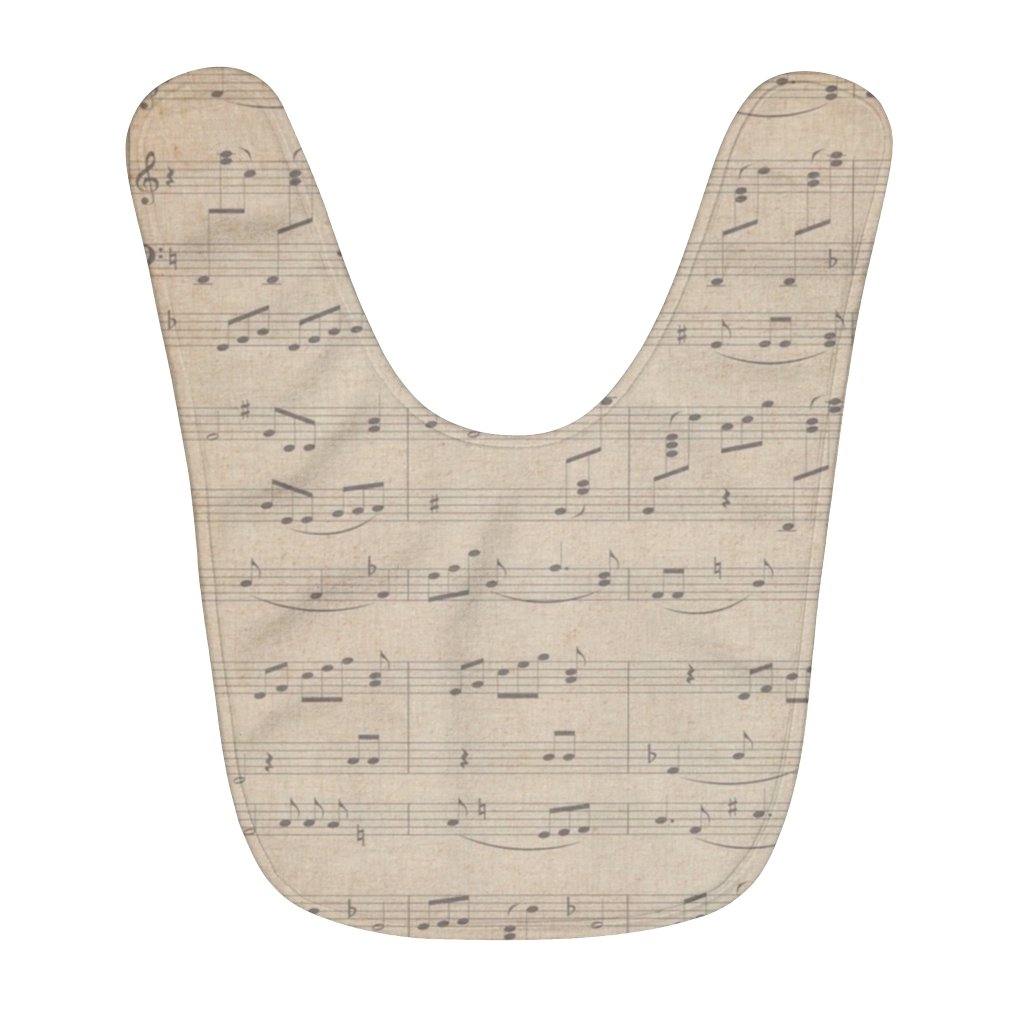 Music Note Fleece Baby Bib - Music Gifts Depot