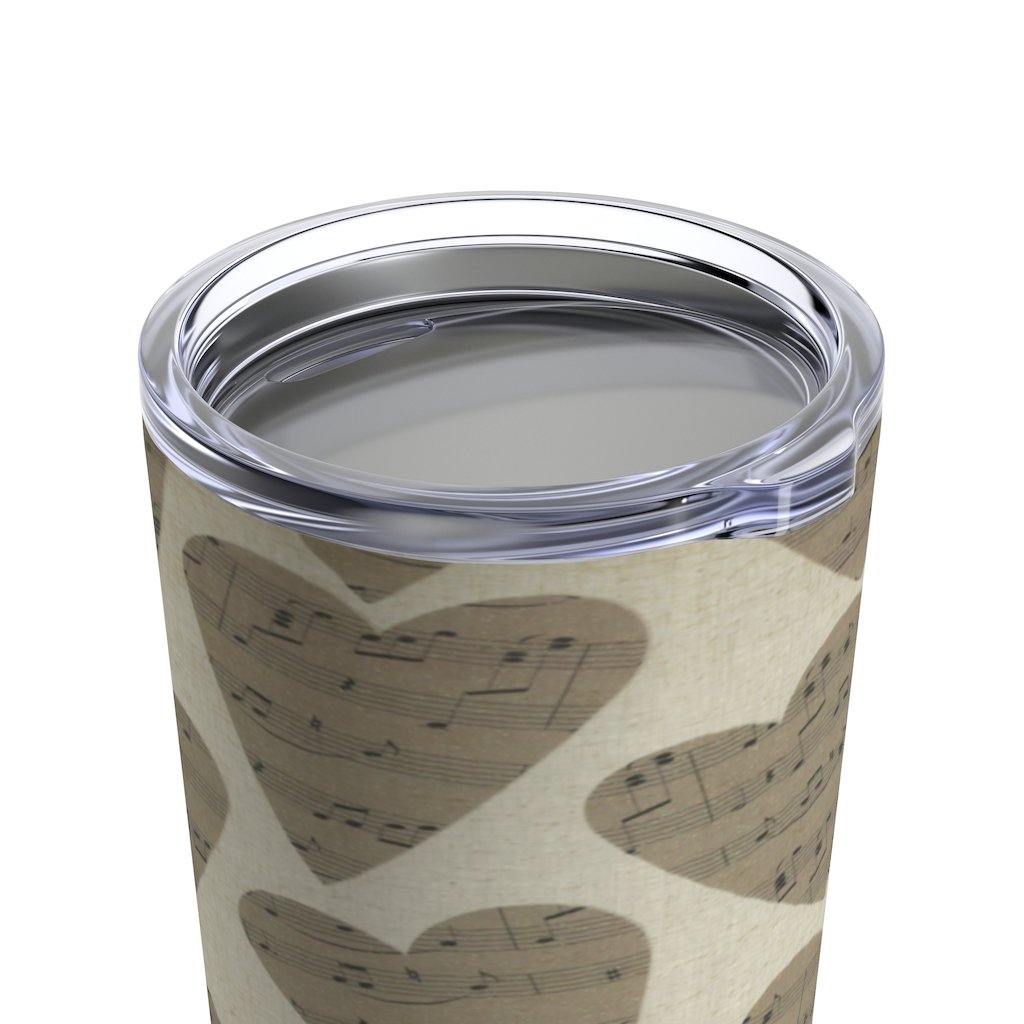 Music Note Heart Tumbler 20oz - Music Gifts Depot