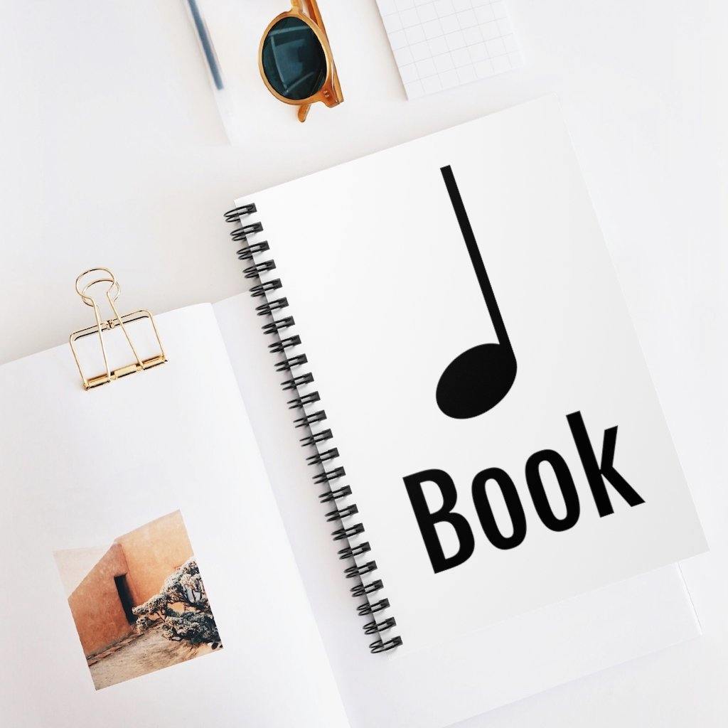 Music Note Spiral Notebook - Ruled Line - Music Gifts Depot