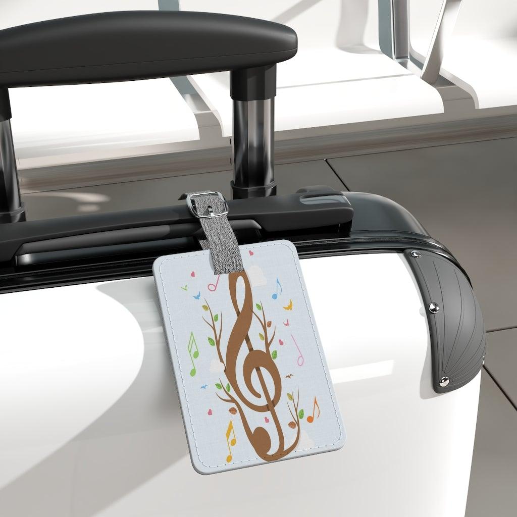 Music Note Treble Clef Luggage and Instrument Case Tag - Music Gifts Depot