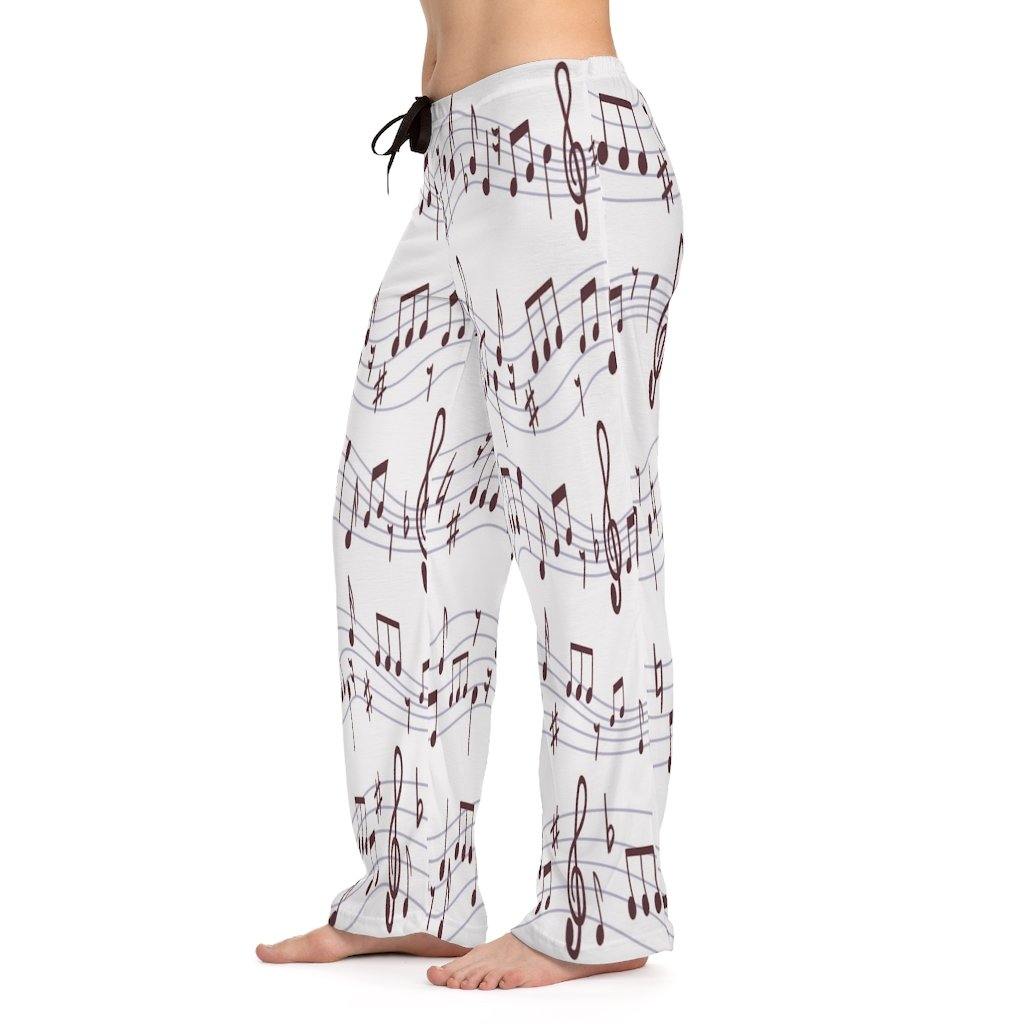 Music Note Women's Pajama Pants - Music Gifts Depot