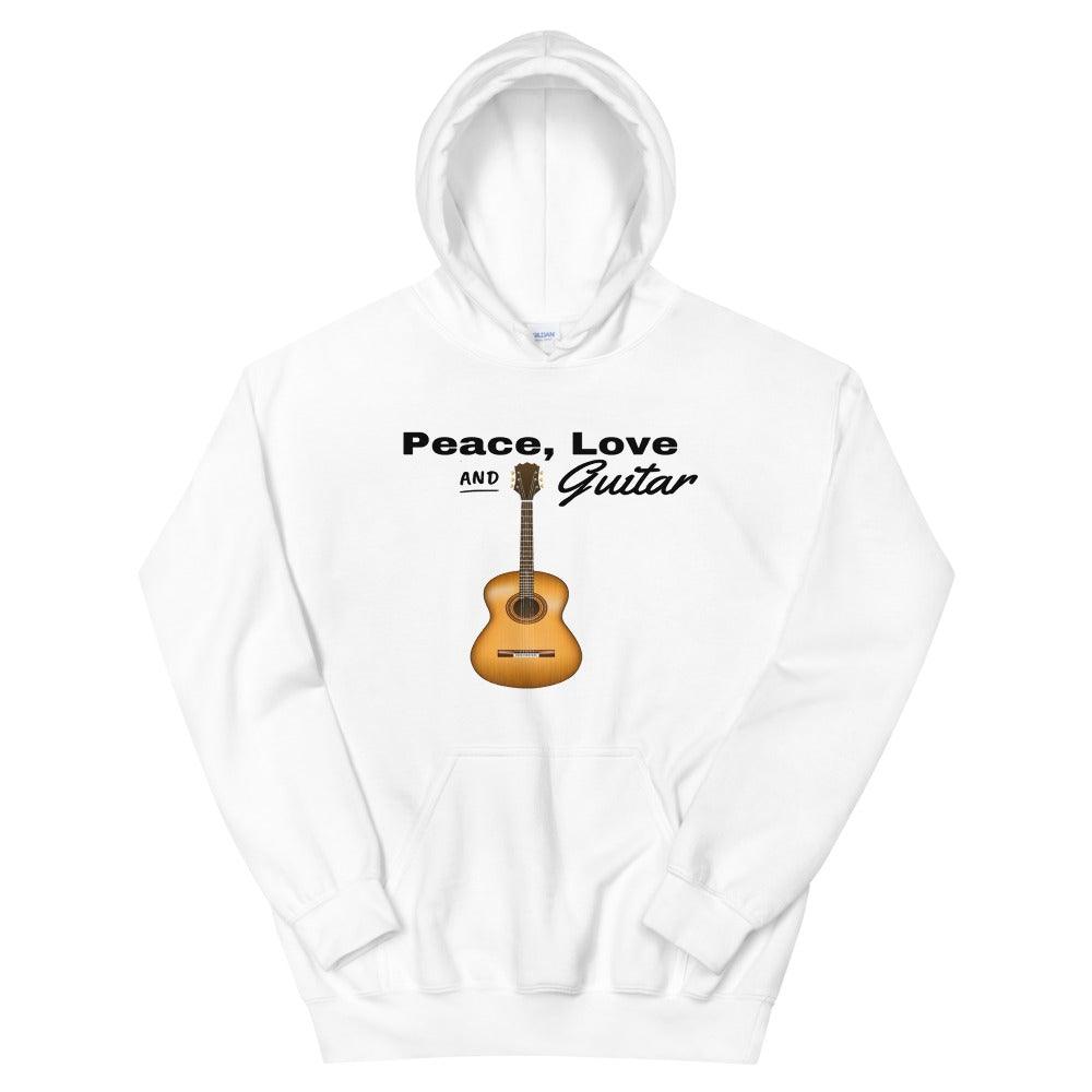 Peace Love and Guitar Hoodie - Music Gifts Depot