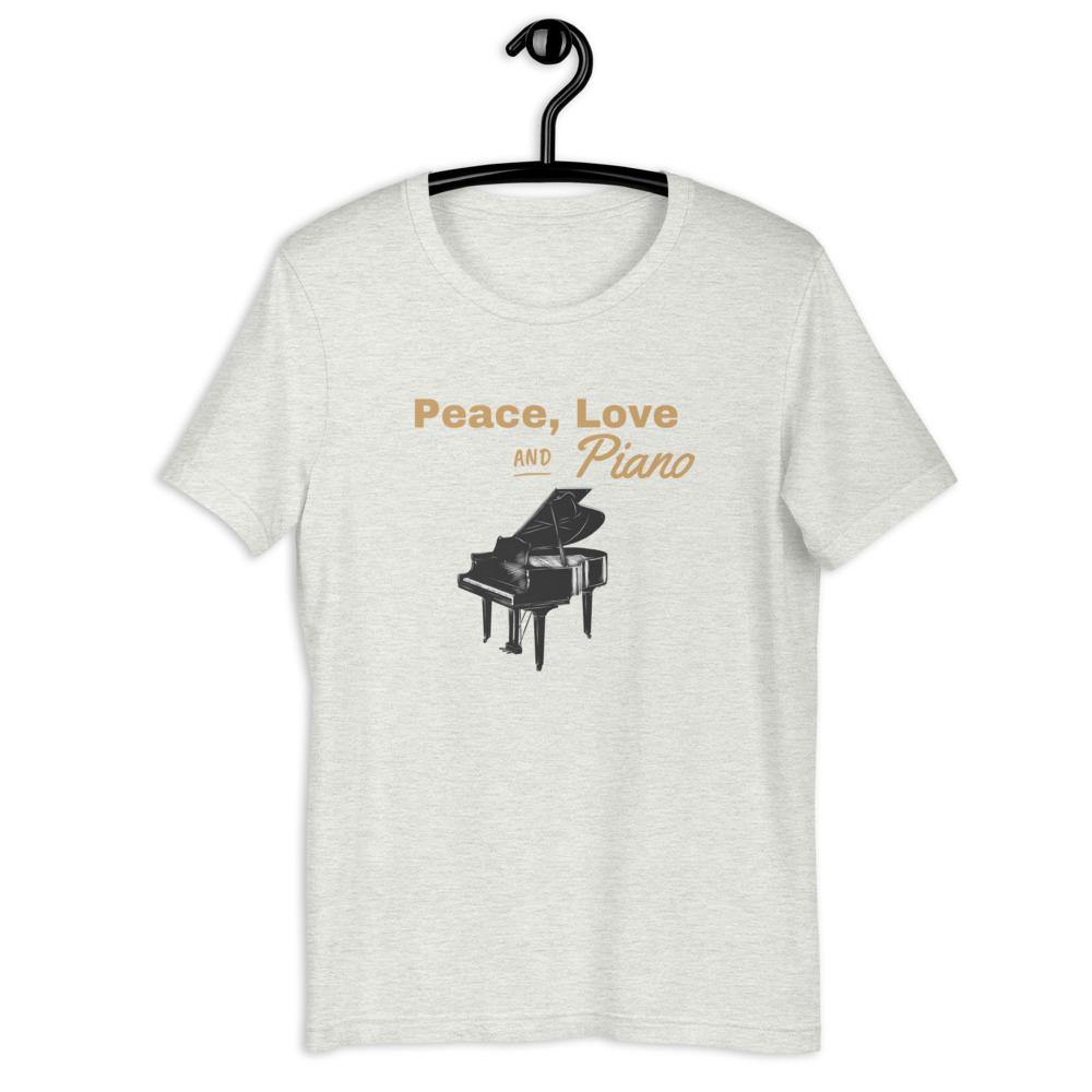 Peace Love And Piano T-Shirt - Music Gifts Depot