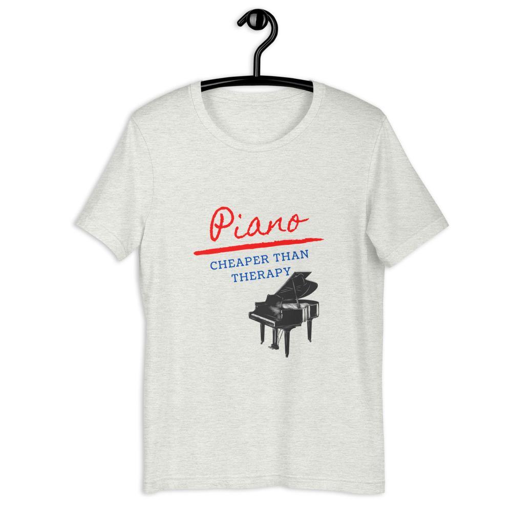 Piano Cheaper Than Therapy T-Shirt - Music Gifts Depot