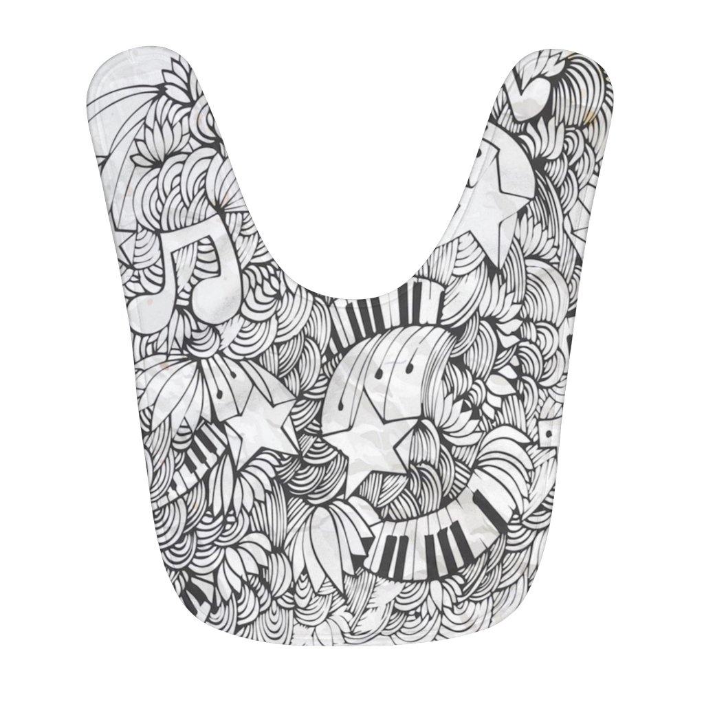 Piano Fleece Baby Bib - Music Gifts Depot