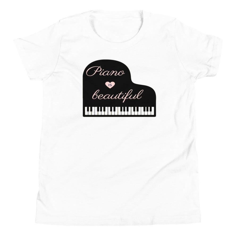 Piano Is Beautiful Youth Kids T-Shirt - Music Gifts Depot