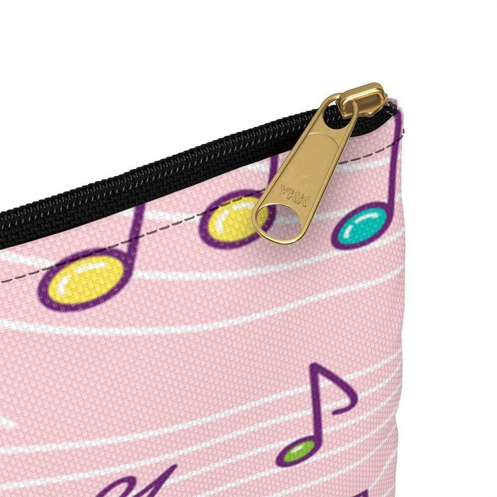 Pink Music Note Accessory Pouch - Music Gifts Depot