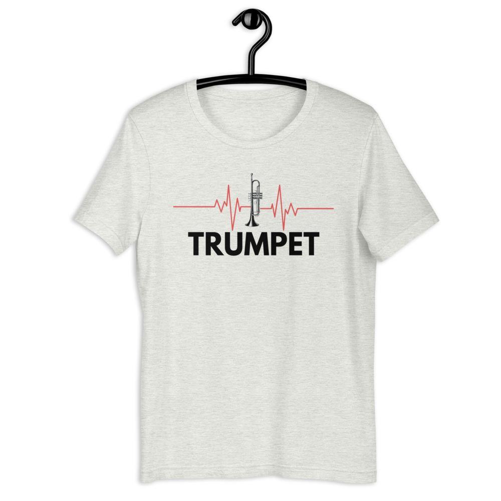 Trumpet Heartbeat T-Shirt - Music Gifts Depot