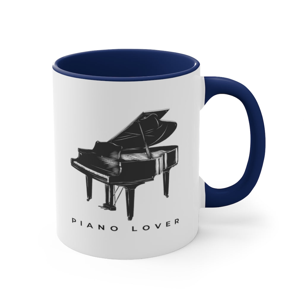 Piano Lover Grand Piano Pianist Coffee Mug, 11oz