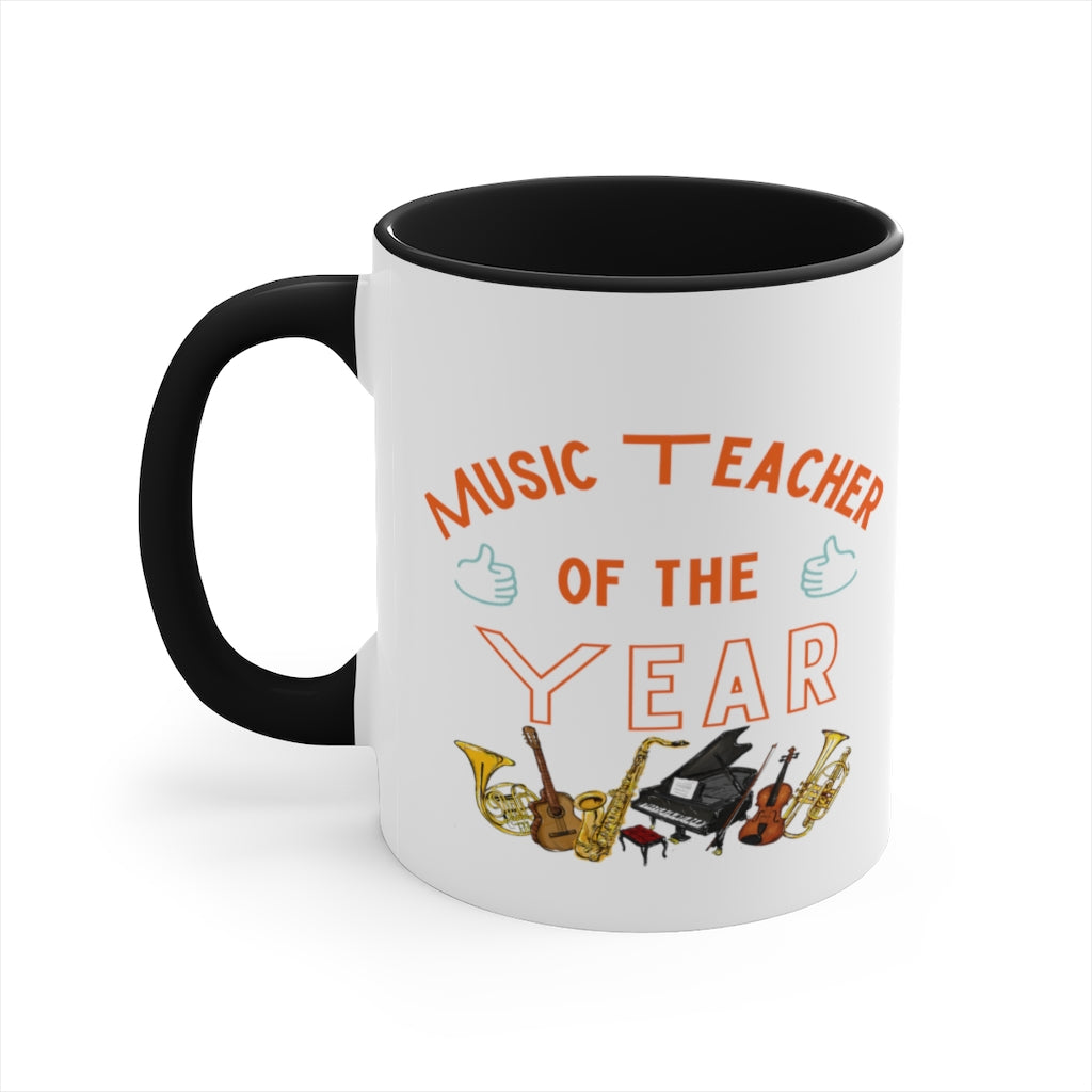 Music Teacher Of The Year Coffee Mug, 11oz - Music Gifts Depot