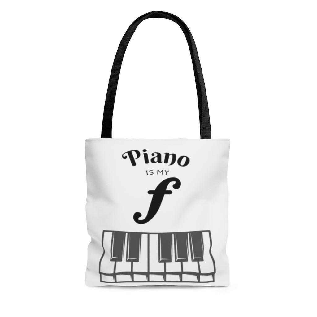 Piano Is My Forte Tote Bag | Music Gifts Depot