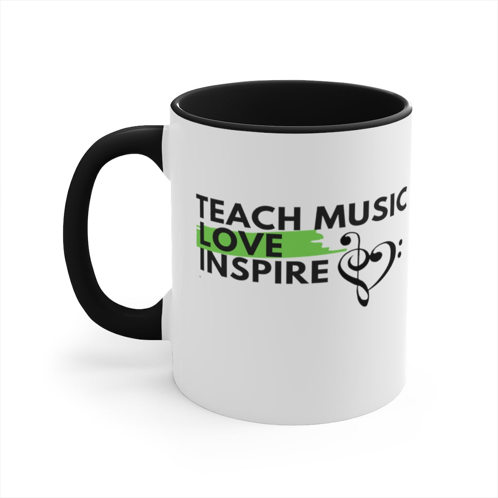 Teach Music Love Inspire Coffee Mug, 11oz - Music Gifts Depot