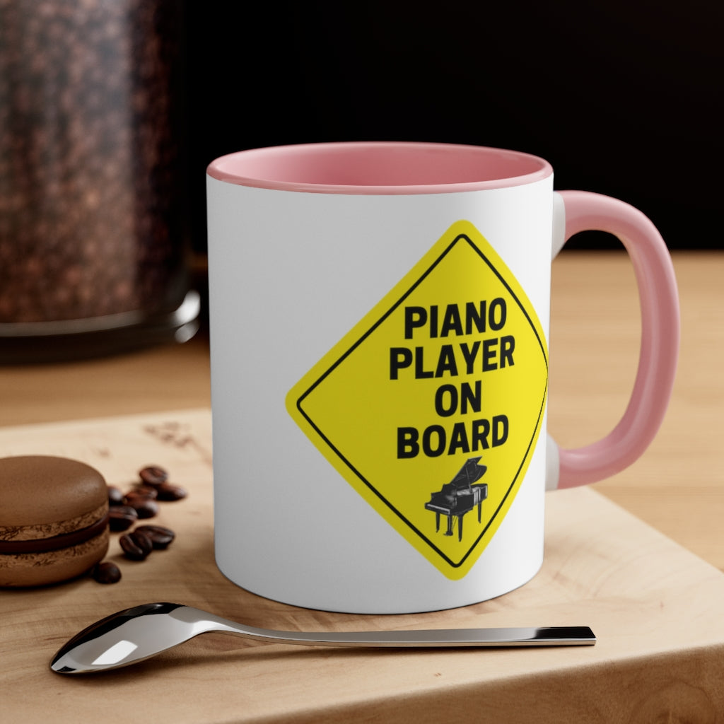 Piano Player On Board Funny Pianist Piano teacher Coffee Mug