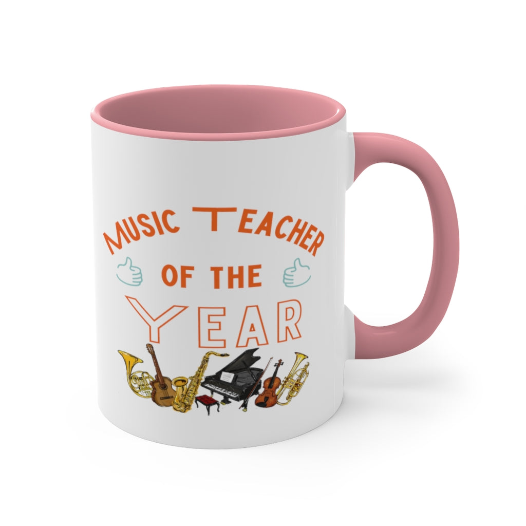Music Teacher Of The Year Coffee Mug, 11oz - Music Gifts Depot