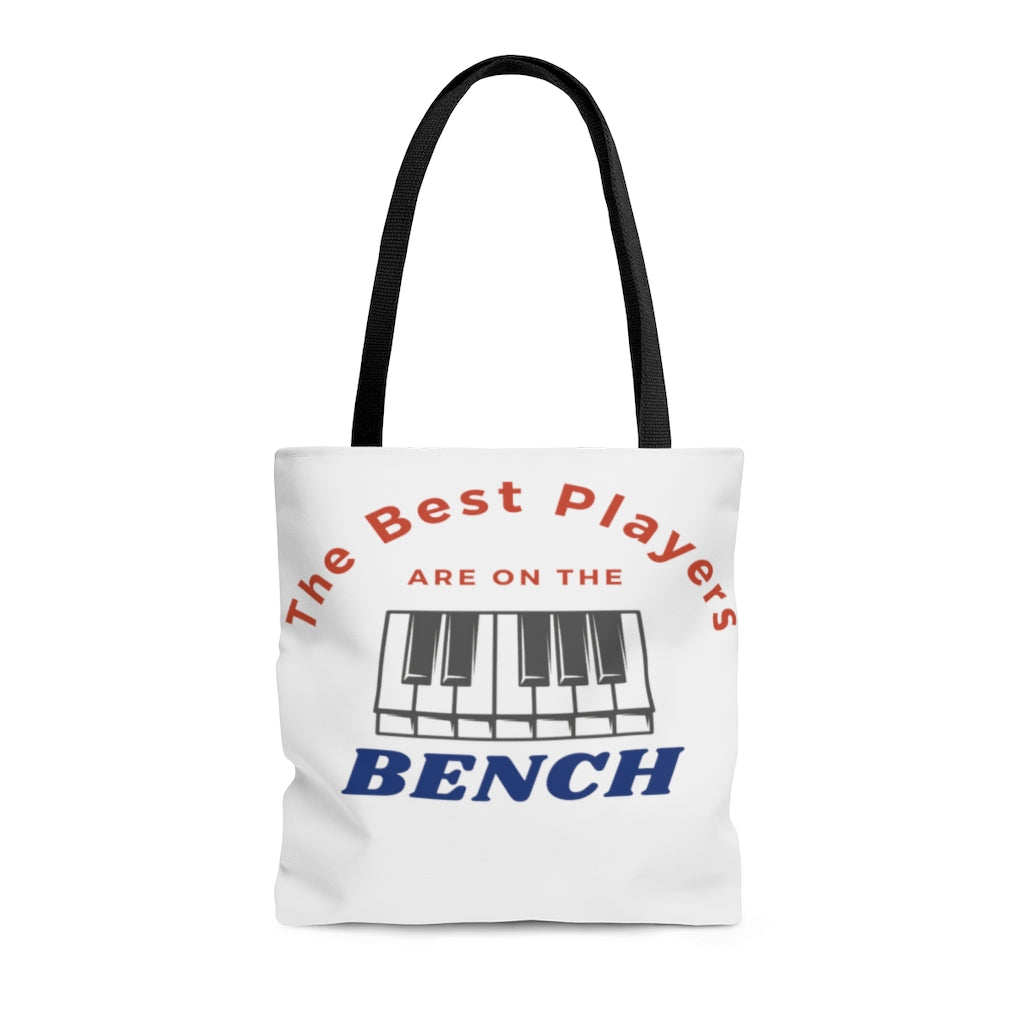 The Best Players Are On The Bench Piano Tote Bag | Music Gifts Depot