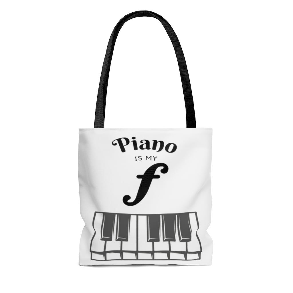 Piano Is My Forte Tote Bag | Music Gifts Depot