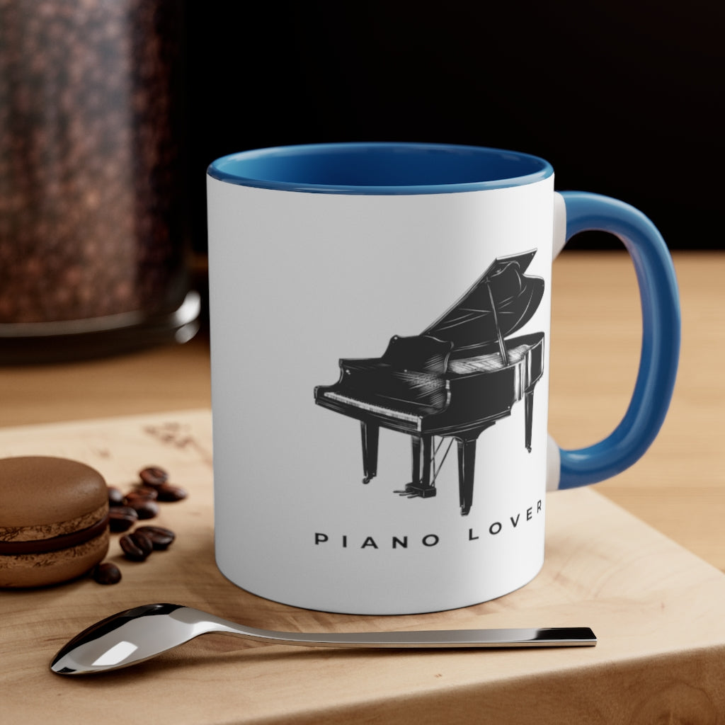 Piano Lover Grand Piano Pianist Coffee Mug, 11oz