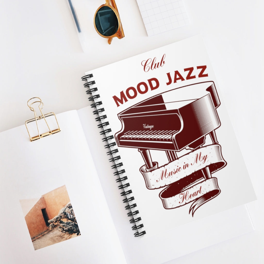 Music In My Heart Piano Spiral Notebook - Ruled Line | Music Gifts Depot