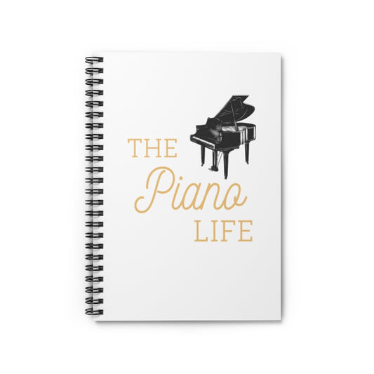 The Piano Life Spiral Notebook - Ruled Line | Music Gifts Depot